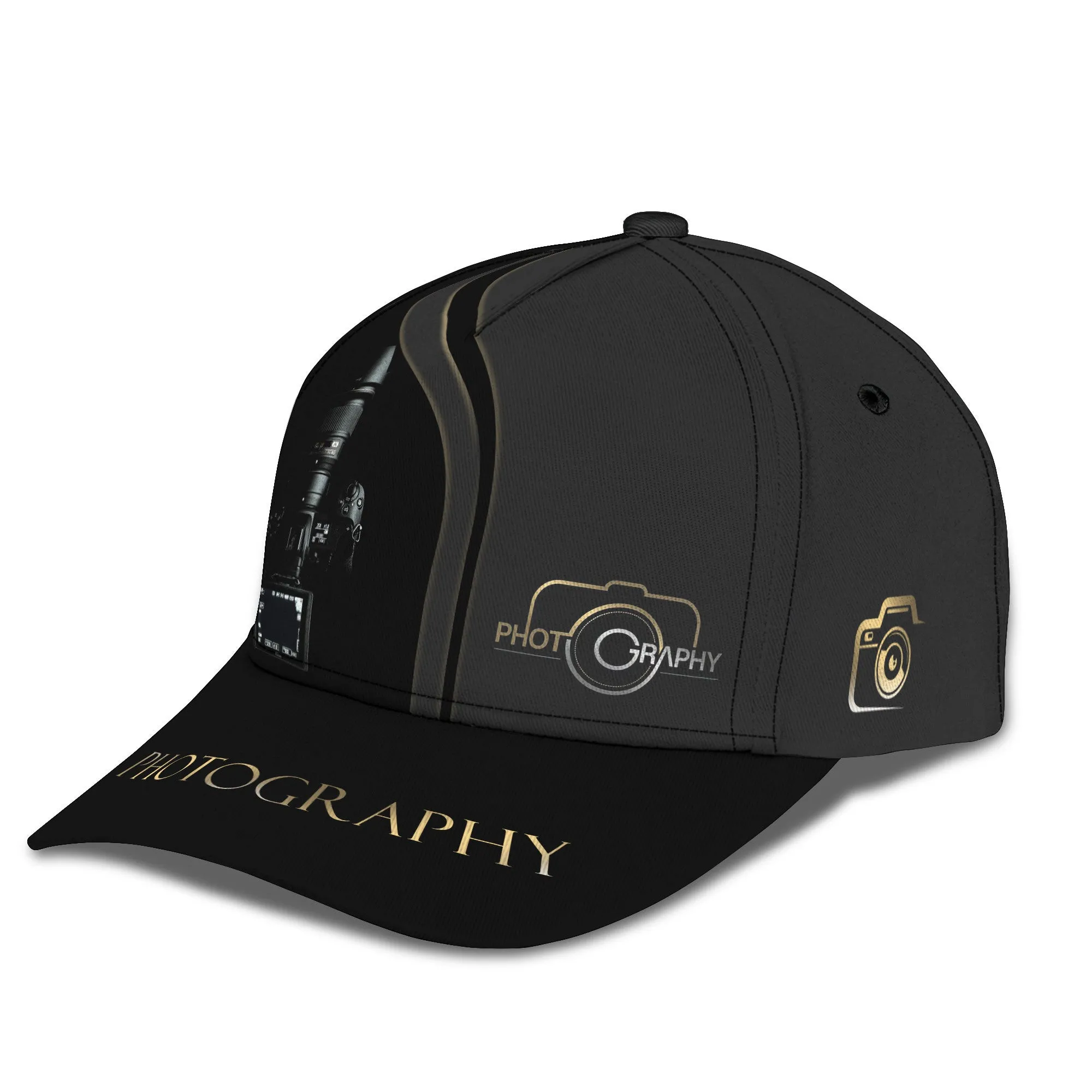 Photographer Cap Personalized Name 3D Baseball