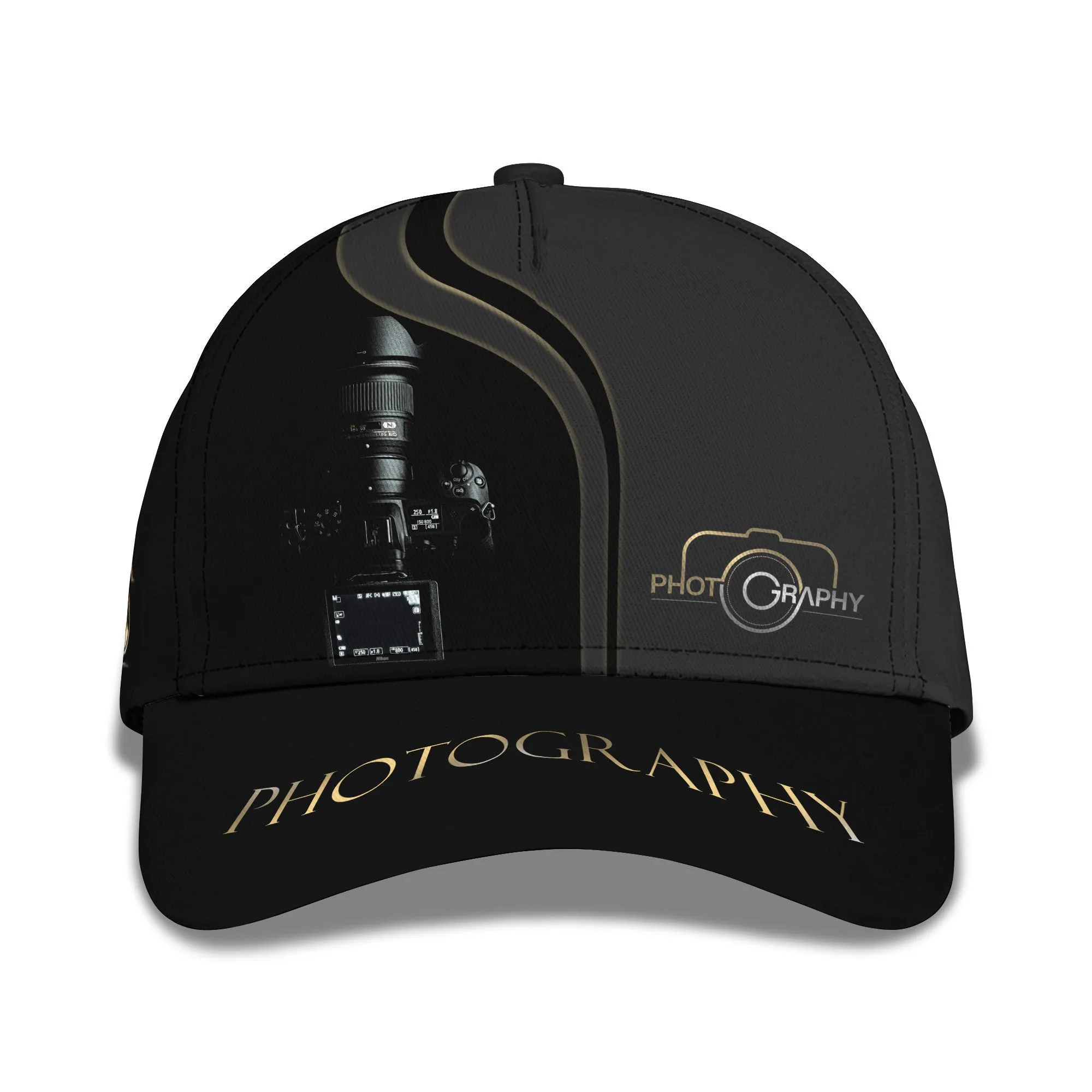 Photographer Cap Personalized Name 3D Baseball