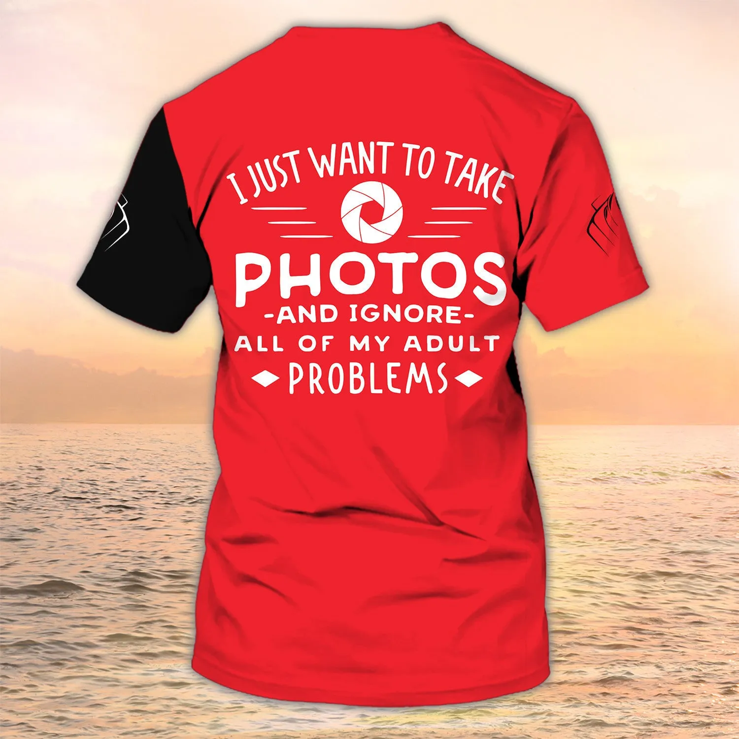Photography Tshirt 3D Camera Shirt I Just Want To Take Photos