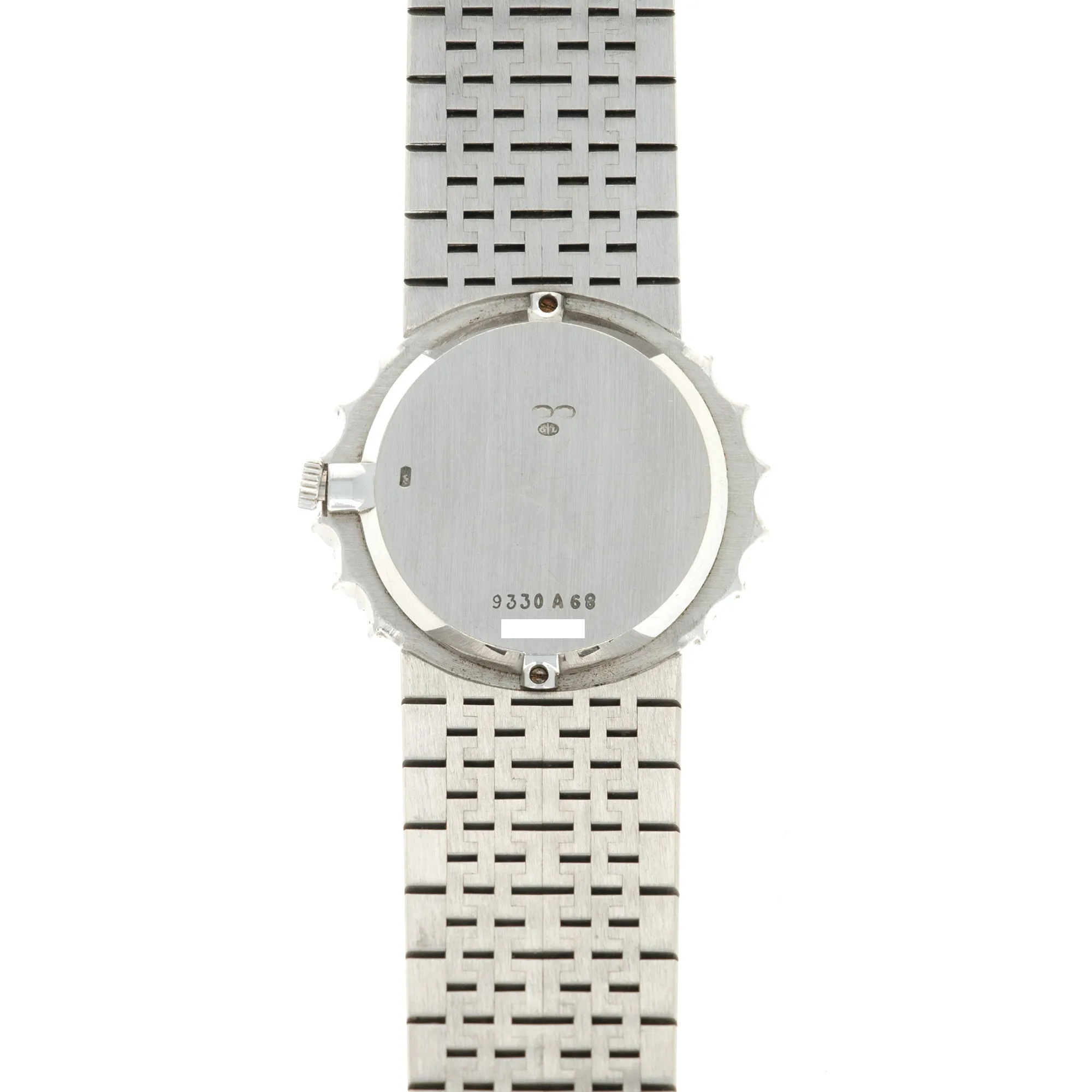 Piaget White Gold Diamond Onyx Watch, 1970s