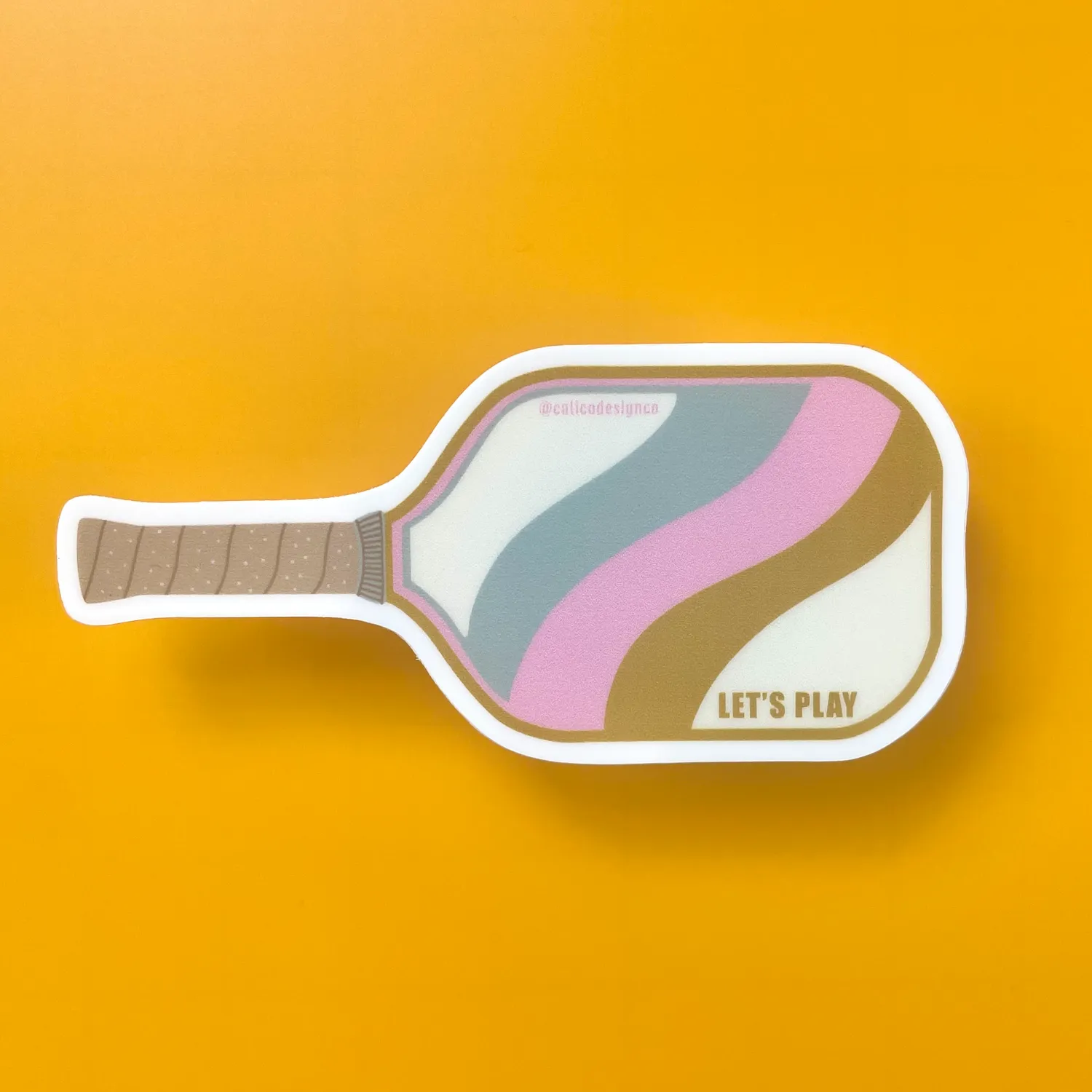 Pickleball Paddle Vinyl Sticker - Pink Pickleball Sticker