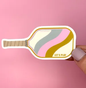 Pickleball Paddle Vinyl Sticker - Pink Pickleball Sticker
