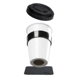 Porcelain To-Go Cup with Black Pad By Silwy