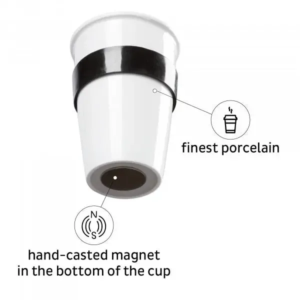 Porcelain To-Go Cup with Black Pad By Silwy