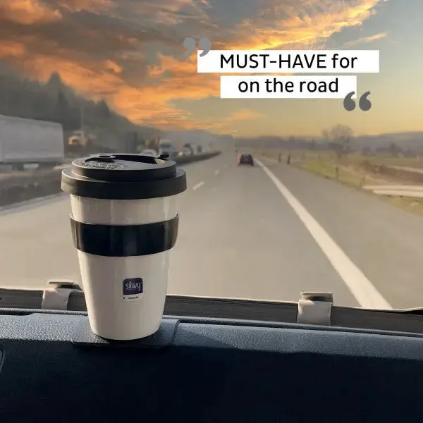 Porcelain To-Go Cup with Black Pad By Silwy