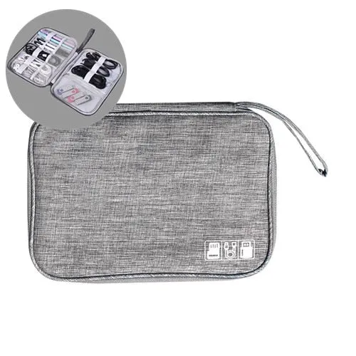 Portable Digital Storage Bags Organizer USB Gear Cables Wires Charger Power Battery Zipper Phone Bag Case Accessories Item