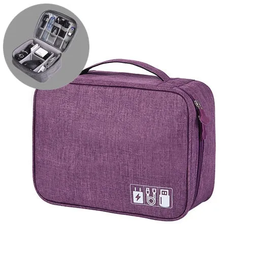 Portable Digital Storage Bags Organizer USB Gear Cables Wires Charger Power Battery Zipper Phone Bag Case Accessories Item
