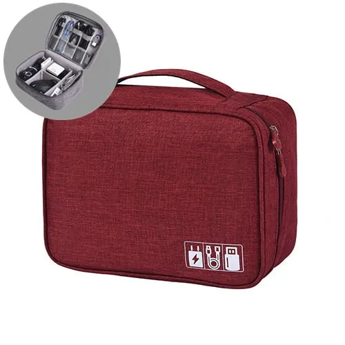 Portable Digital Storage Bags Organizer USB Gear Cables Wires Charger Power Battery Zipper Phone Bag Case Accessories Item