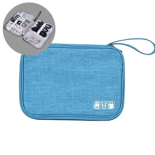Portable Digital Storage Bags Organizer USB Gear Cables Wires Charger Power Battery Zipper Phone Bag Case Accessories Item