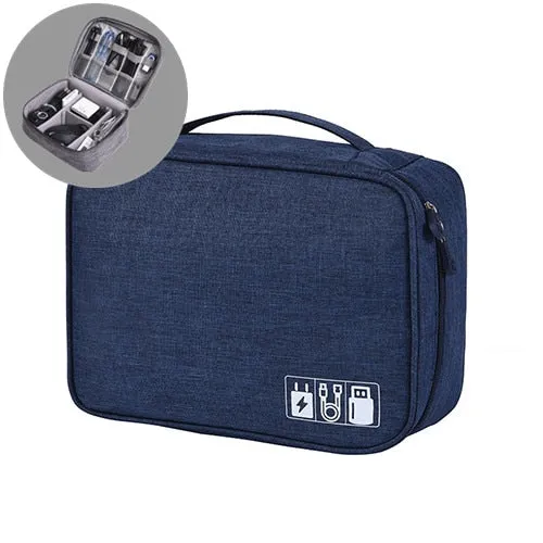 Portable Digital Storage Bags Organizer USB Gear Cables Wires Charger Power Battery Zipper Phone Bag Case Accessories Item