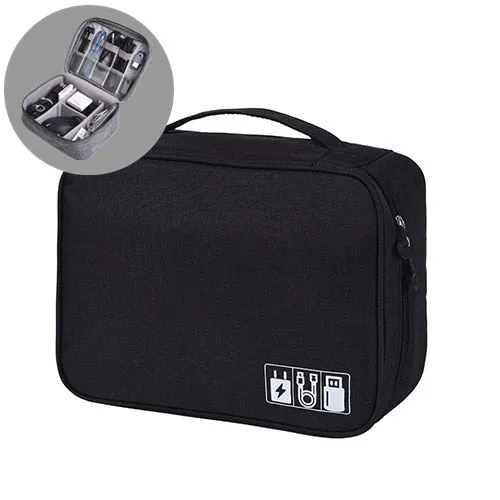 Portable Digital Storage Bags Organizer USB Gear Cables Wires Charger Power Battery Zipper Phone Bag Case Accessories Item