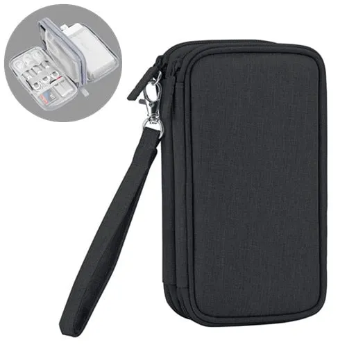 Portable Digital Storage Bags Organizer USB Gear Cables Wires Charger Power Battery Zipper Phone Bag Case Accessories Item