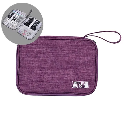 Portable Digital Storage Bags Organizer USB Gear Cables Wires Charger Power Battery Zipper Phone Bag Case Accessories Item