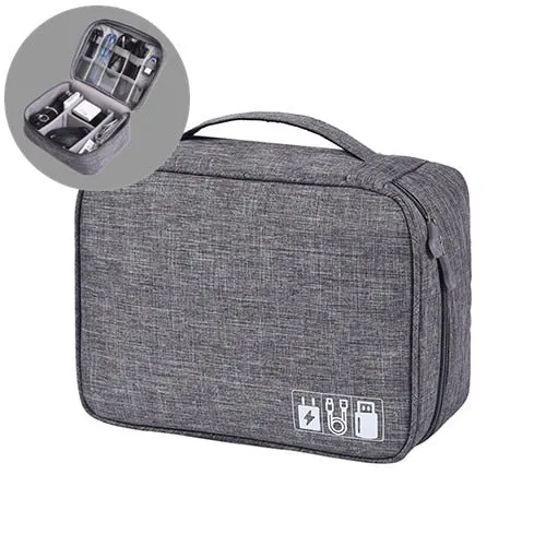Portable Digital Storage Bags Organizer USB Gear Cables Wires Charger Power Battery Zipper Phone Bag Case Accessories Item