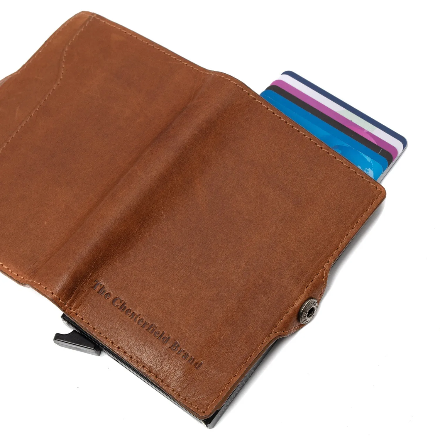 Porte-cartes en cuir - The Chesterfield Brand Francis cognac