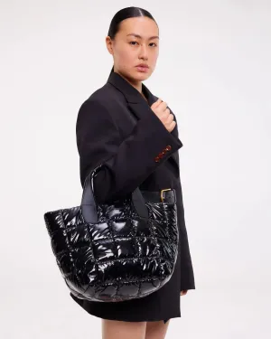 Porter Tote Small in Black Vinyl