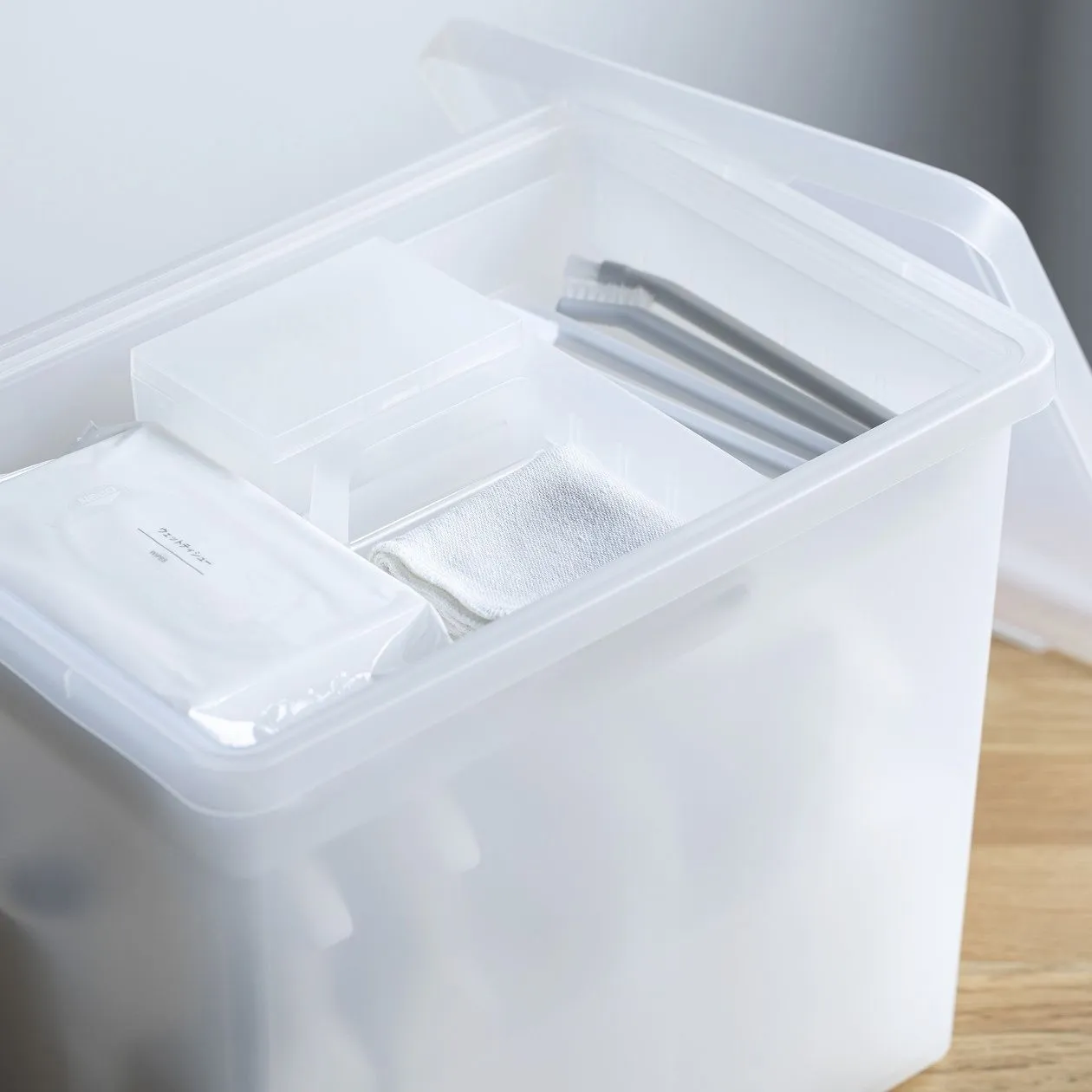PP Storage Box Lid, W37.5 X D25.5 X H2.5Cm