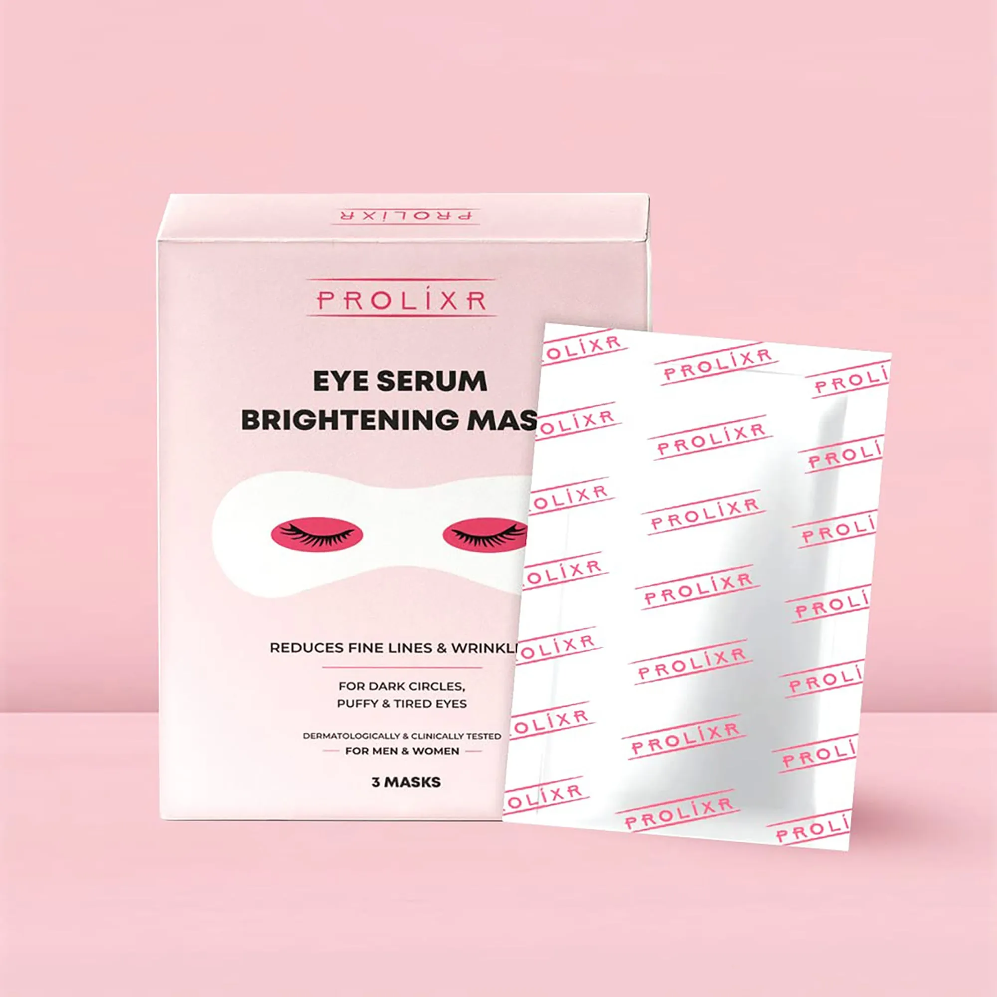 Prolixr Eye Serum Brightening Mask - 1 pair | Reduce Wrinkles, Dark Circles, Puffy and Tired Eyes | Under Eye Mask for Dark Circles | Eye Mask with Cooling Gel