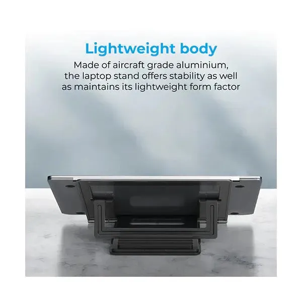 Promate, DeskMate-5, Multi-Level Adjustable Laptop Stand - Silver