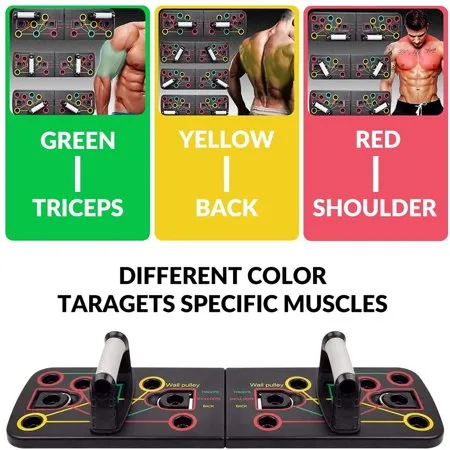Push Up Board System with Pull Rope,13 in 1 Body Building Exercise Tools Workout Push-up Stands, Multi-Function Portable Bracket Board Push Up Training System, Retails $80 