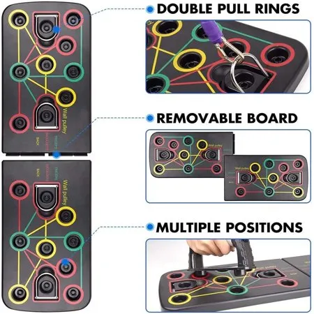 Push Up Board System with Pull Rope,13 in 1 Body Building Exercise Tools Workout Push-up Stands, Multi-Function Portable Bracket Board Push Up Training System, Retails $80 