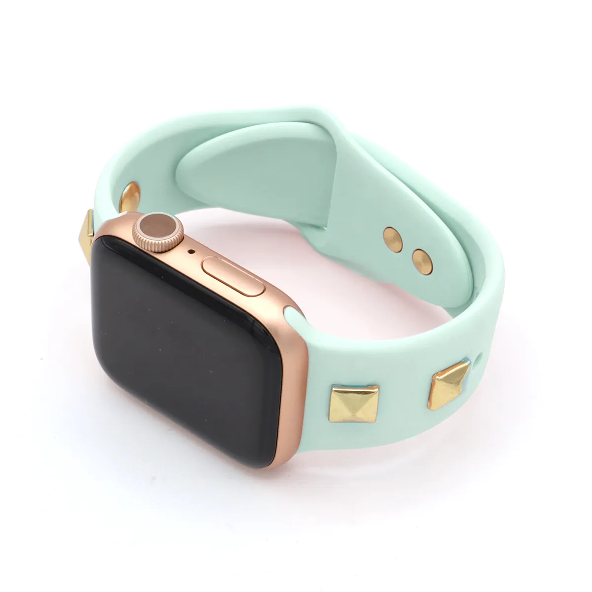 Pyramid Stud Silicone Apple Watch Band
