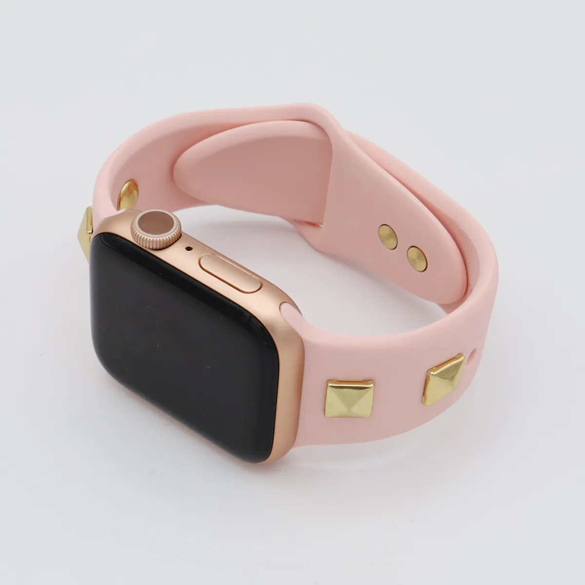 Pyramid Stud Silicone Apple Watch Band