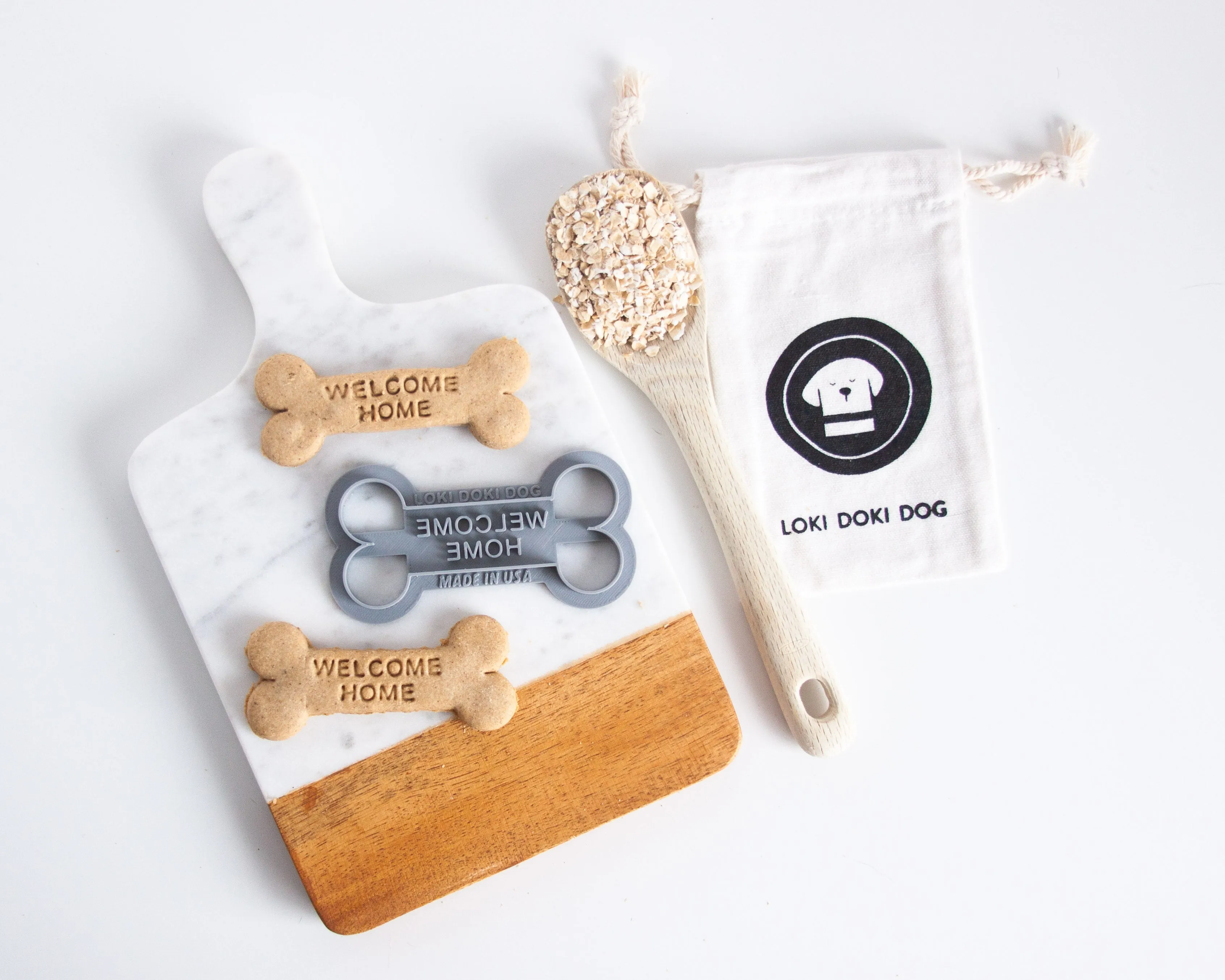 "Welcome Home" Bone Shaped Cookie Cutter