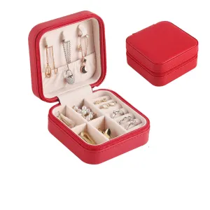 Red Portable Jewelry Box