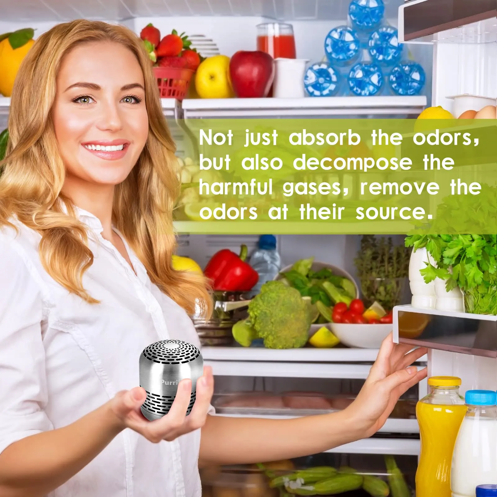 Refrigerator Deodorizer, Lasts for 10 Years, Refrigerator Odor Eliminator, Fridge Deodorizer