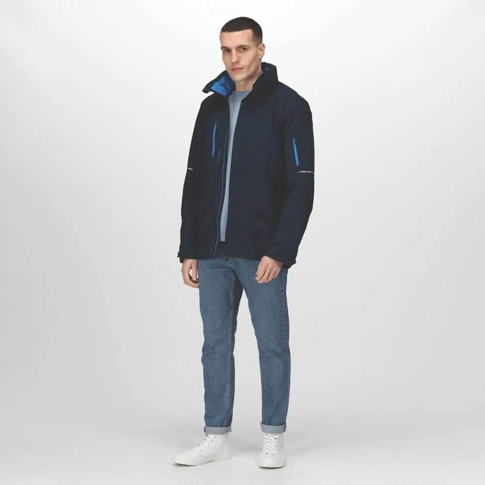 Regatta Jacket Waterproof Shell Mens Navy Breathable Warm Lining Durable Size XL