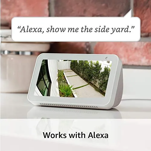 Ring Spotlight Cam Wired: Plugged-in HD security camera with built-in spotlights, two-way talk and a siren alarm, White, Works with Alexa