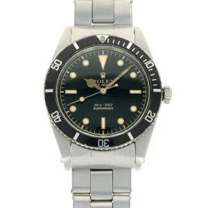 Rolex No Crown Guards Submariner Watch Ref. 5508 with Original Exclamation Point Dial