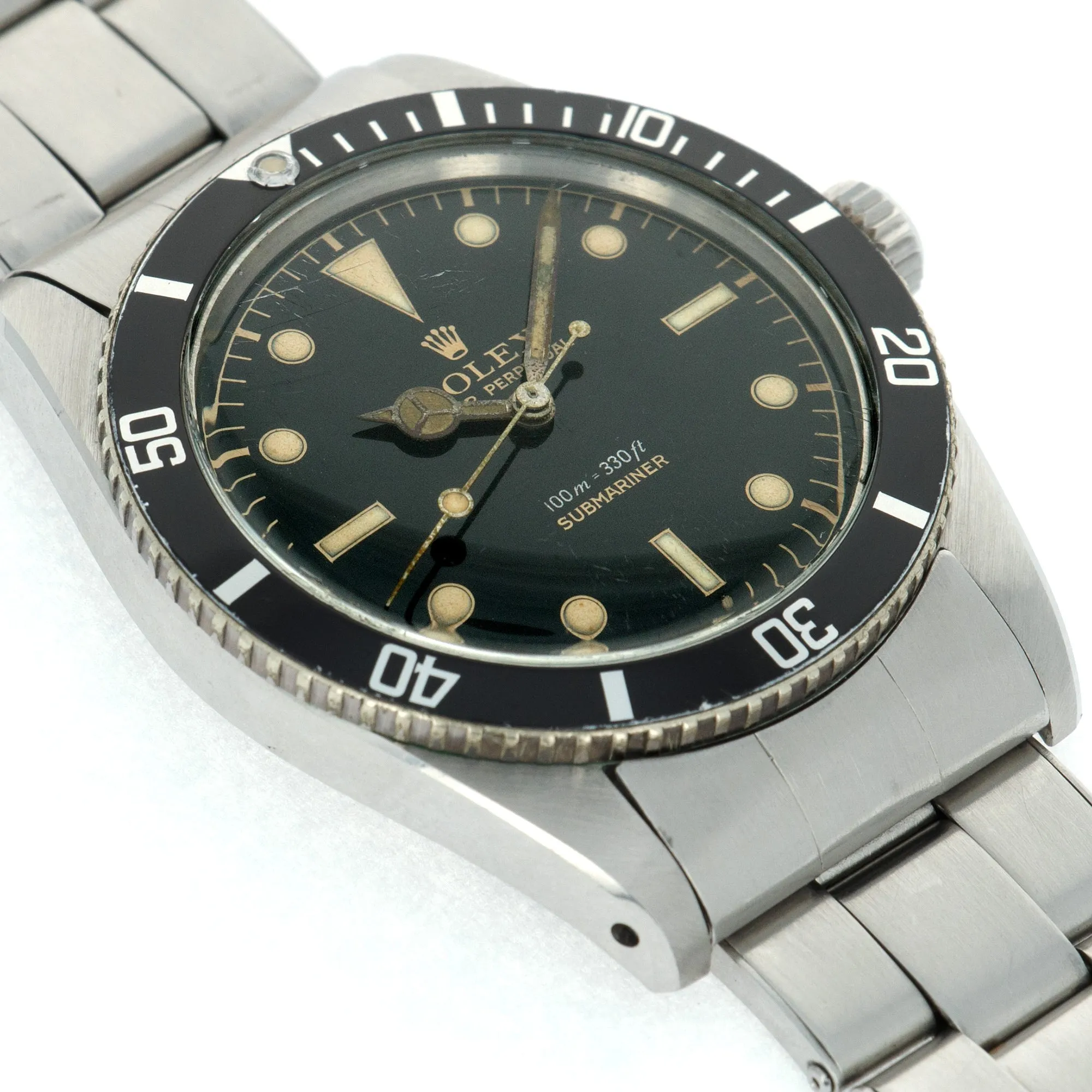 Rolex No Crown Guards Submariner Watch Ref. 5508 with Original Exclamation Point Dial