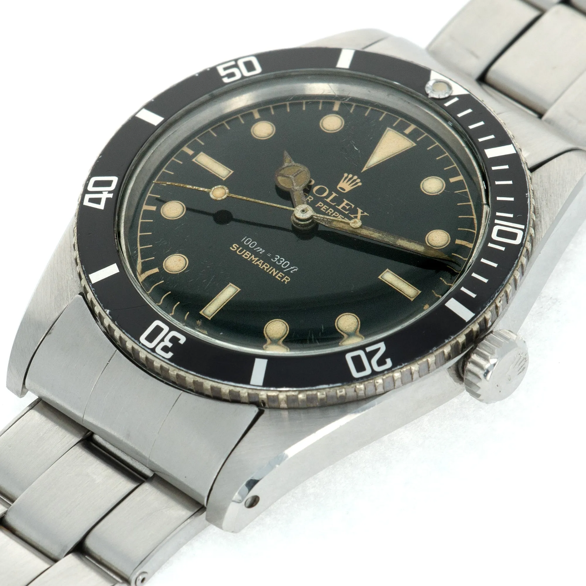 Rolex No Crown Guards Submariner Watch Ref. 5508 with Original Exclamation Point Dial