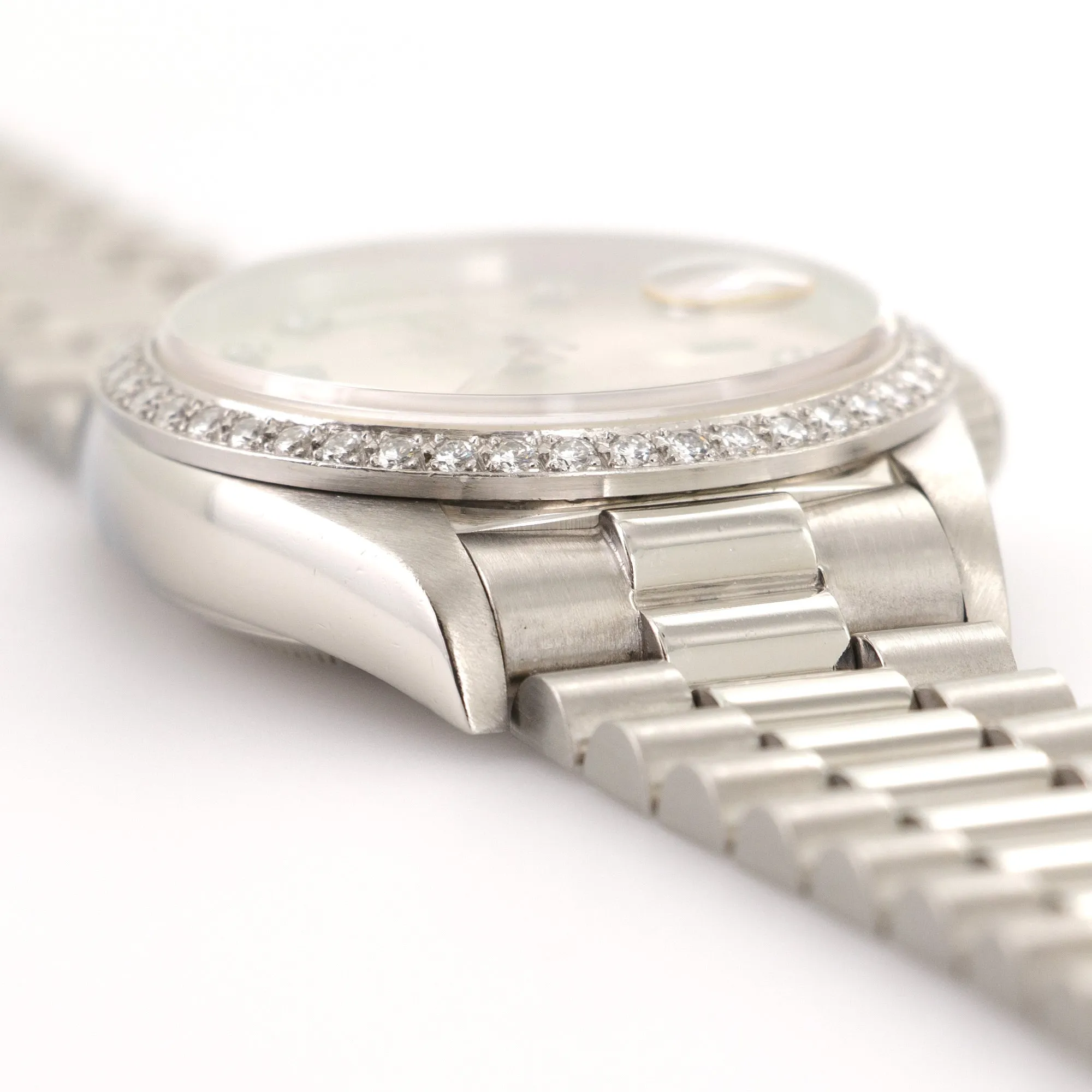 Rolex Platinum Day-Date Diamond Watch Ref. 18036