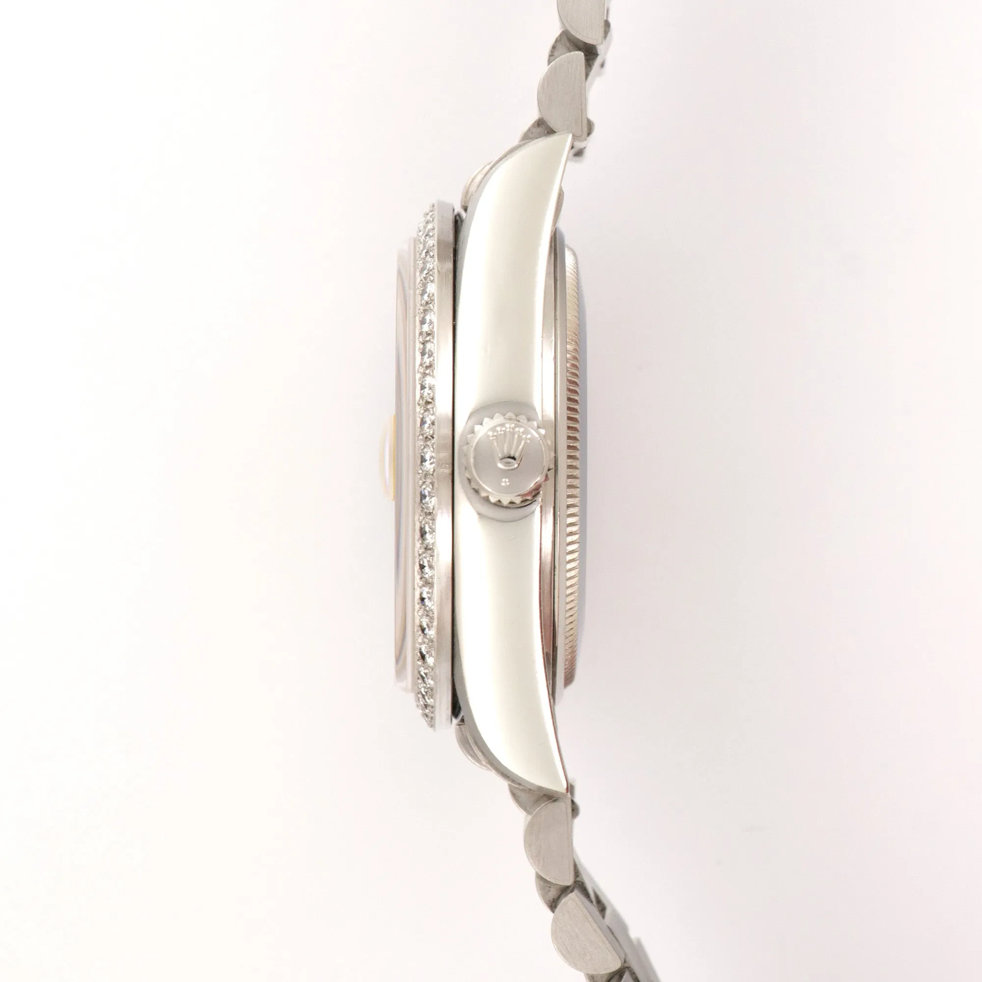 Rolex Platinum Day-Date Diamond Watch Ref. 18036
