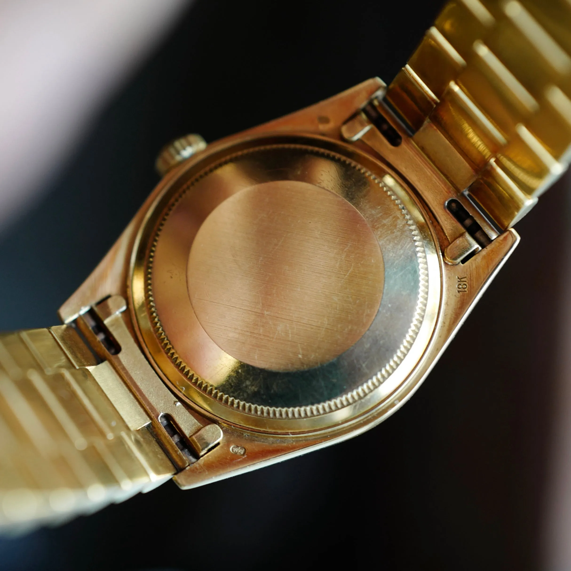Rolex Yellow Gold Day-Date Ref. 18038 with Blue Vignette Dial