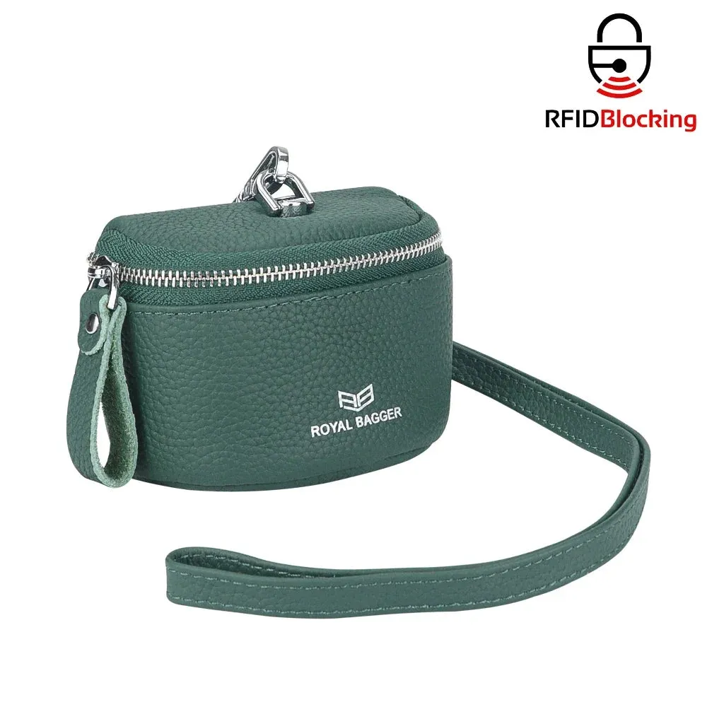 Royal Bagger Cute Mini Coin Purse for Women - RFID Blocking, Genuine Leather Change Pouch Fashion Simple Storage Bag 2900