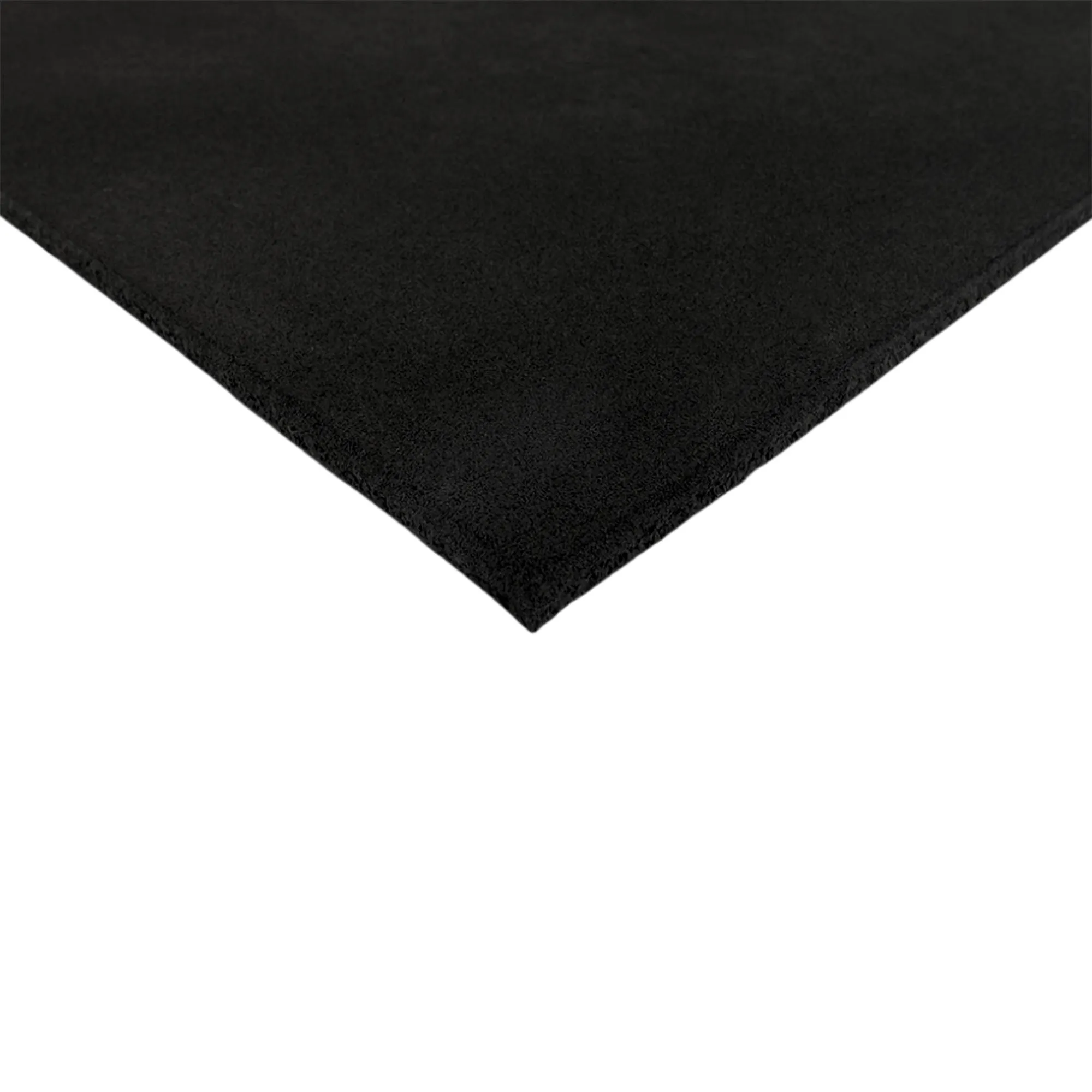 Rubber Gym Flooring Tile Plain Black