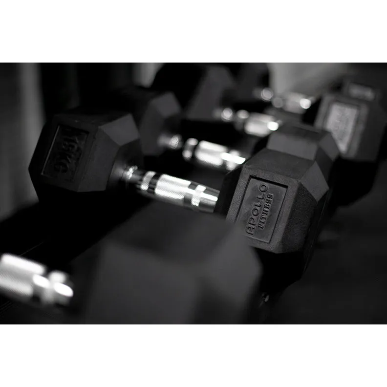 Rubber Hex Dumbbells