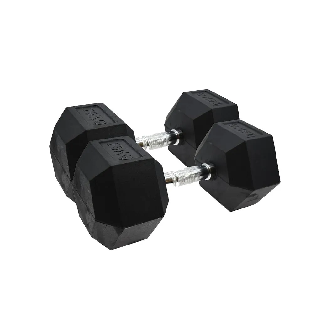 Rubber Hex Dumbbells