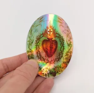 Sacred Heart Sticker– Iridescent!