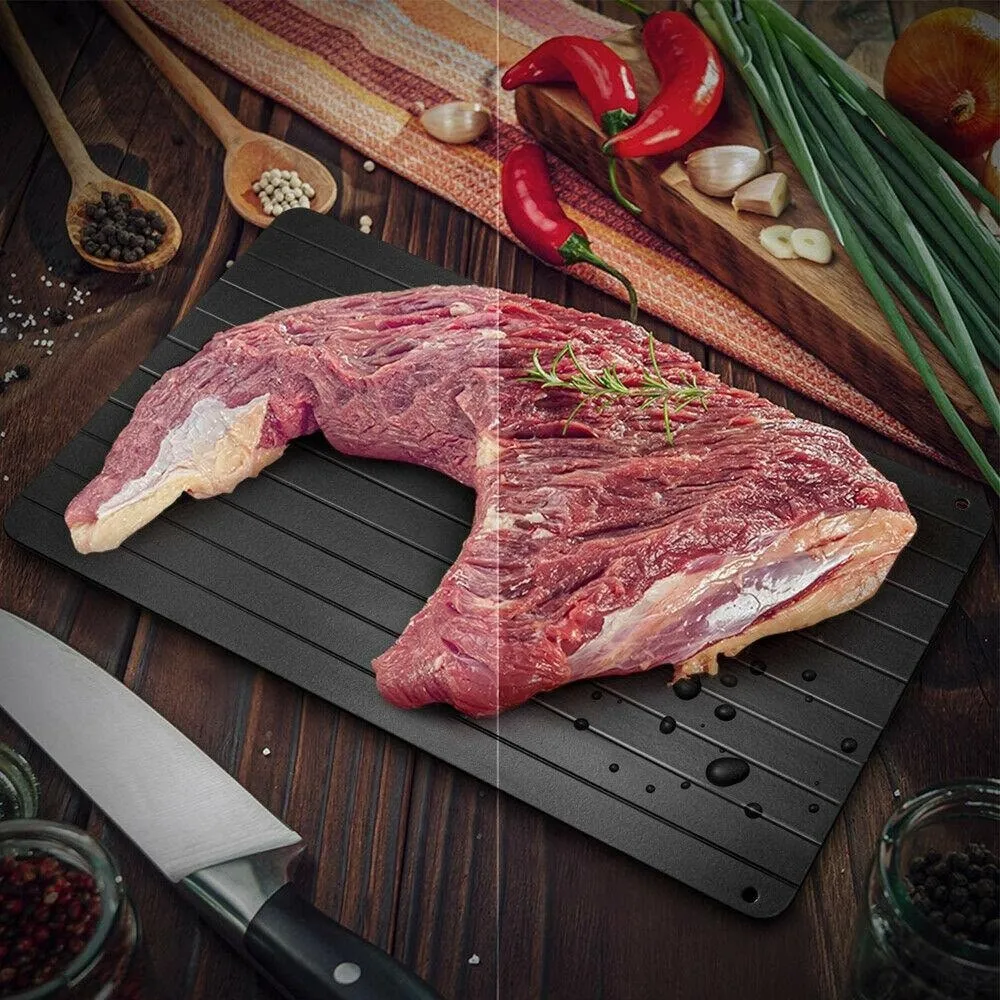 Safe Fast Defrosting Tray for Frozen Meat and Food