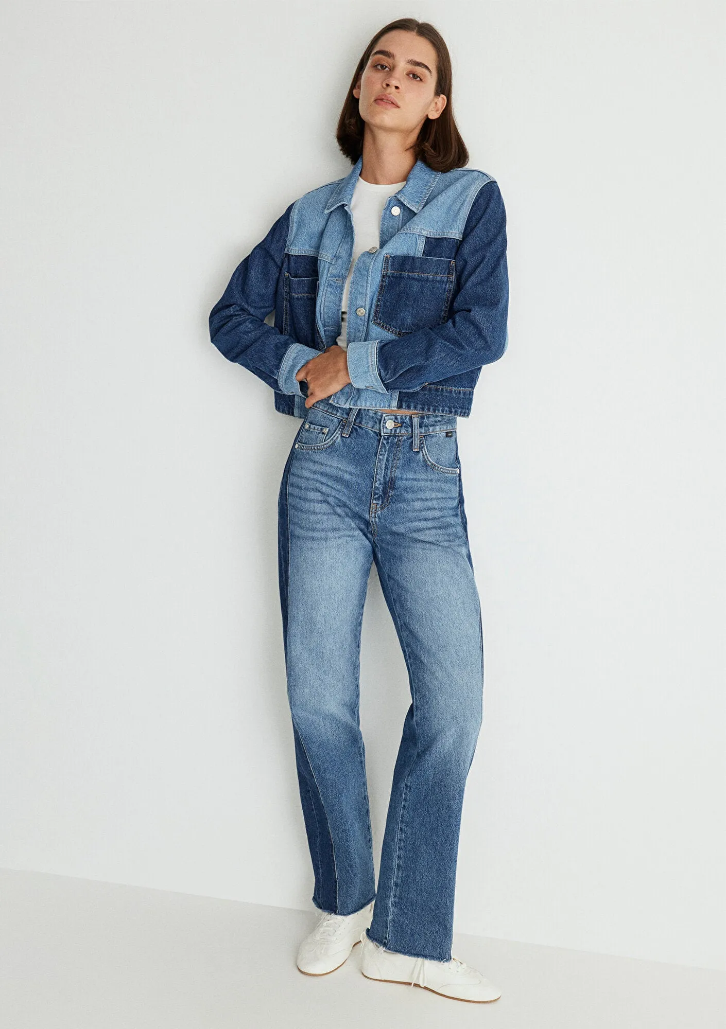 Savannah Recycled Blue Blocking Jean Pants