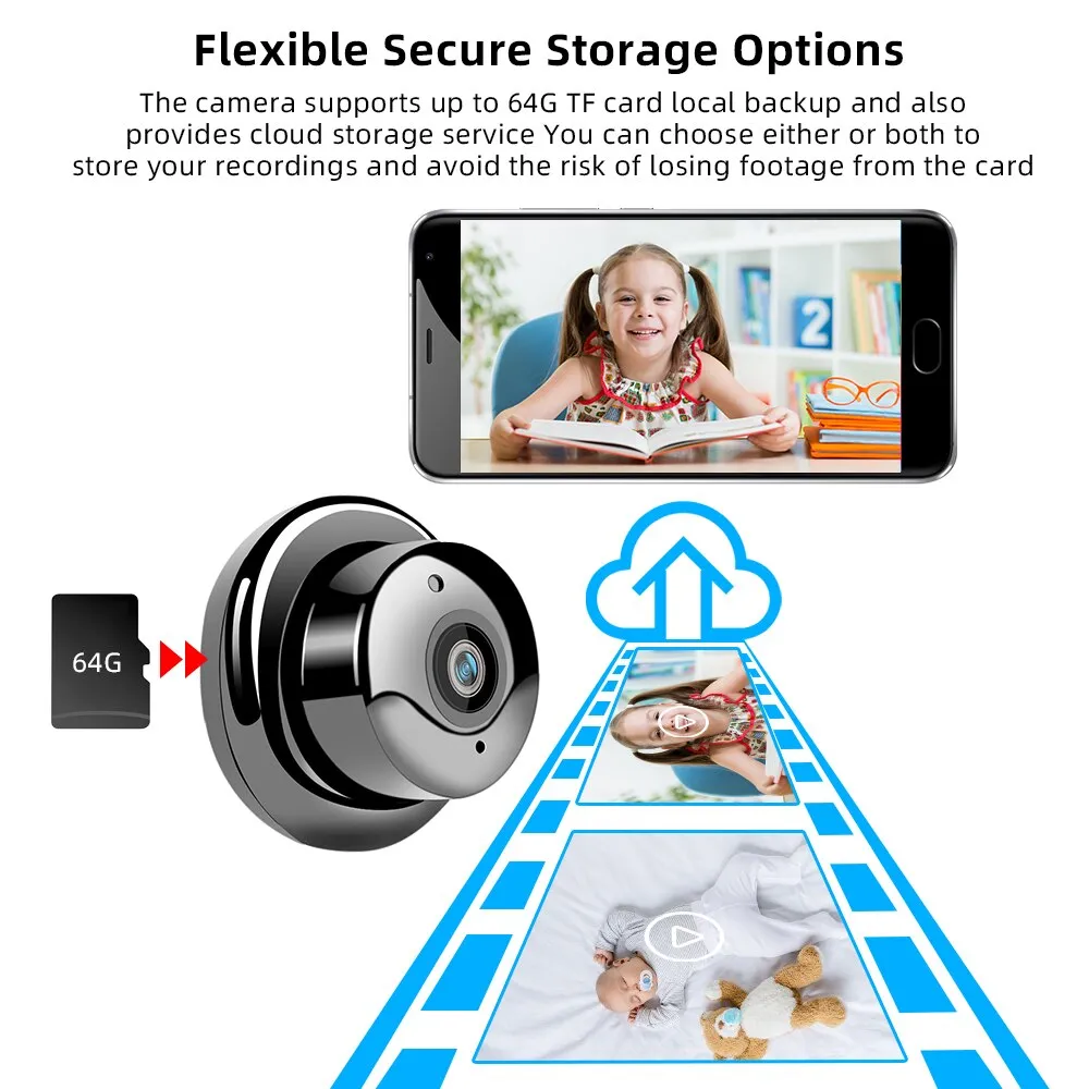 SDETER 1080P Sans Fil Mini WiFi Caméra Caméra de Sécurité À Domicile IP CCTV Surveillance IR Vision Nocturne Motion Détecter Bébé Moniteur P2P