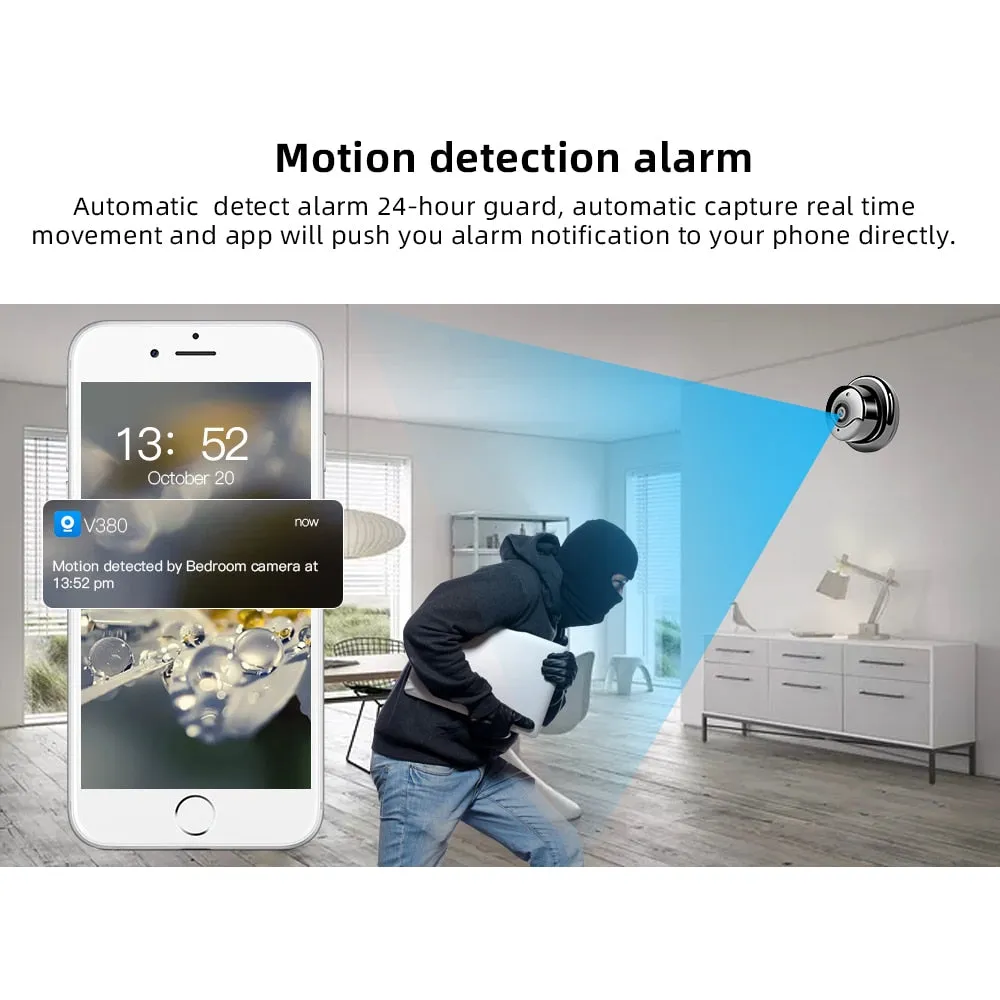 SDETER 1080P Sans Fil Mini WiFi Caméra Caméra de Sécurité À Domicile IP CCTV Surveillance IR Vision Nocturne Motion Détecter Bébé Moniteur P2P