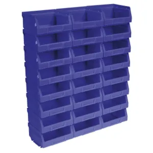 Sealey Plastic Storage Bin 105 x 85 x 55mm - Blue Pack of 24