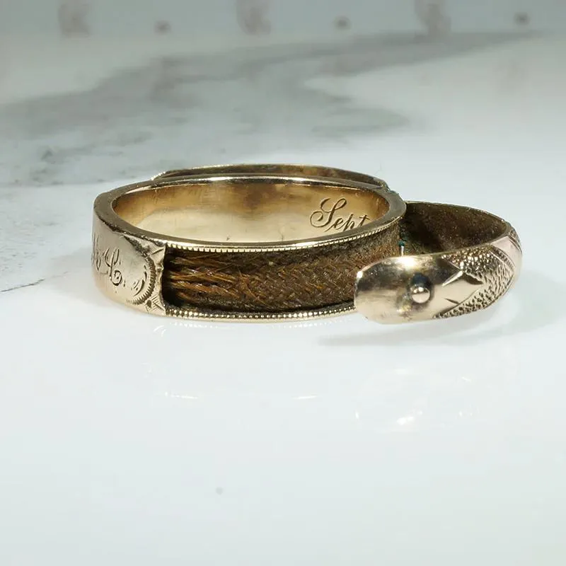 Sept. 1st 1876 Memorial Band with Hidden Hair Compartments