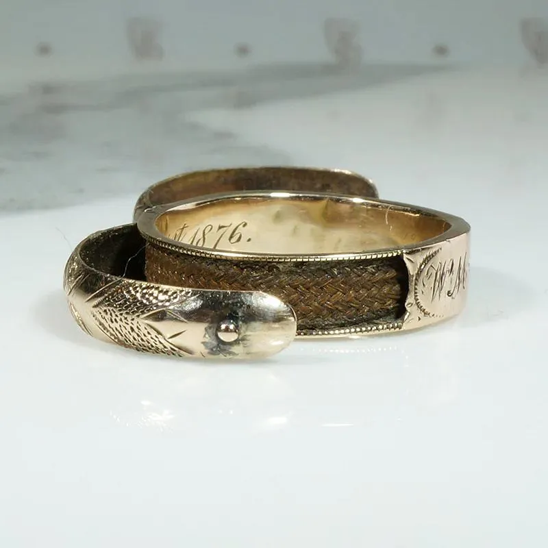 Sept. 1st 1876 Memorial Band with Hidden Hair Compartments